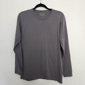 THERMAJOHN Mens Gray Long Sleeve Lighly Fleeced Lined Thermal Top Size Large